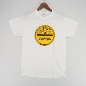 Sun Studio T Shirt Mens M White Graphic Short Sleeve Memphis Tennessee Music